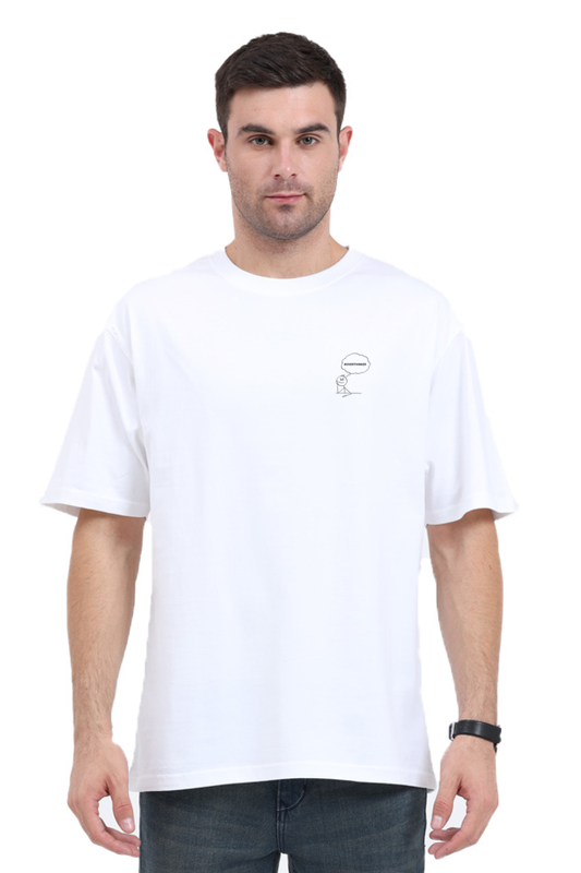 Overthinker Unisex Oversized Standard T-Shirt- White