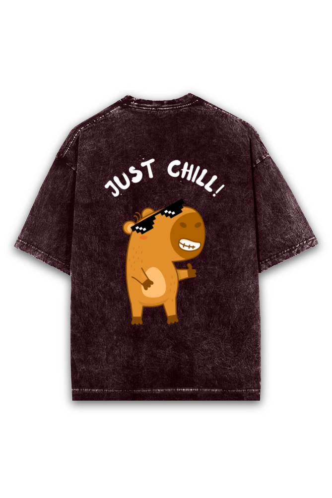 Chill Unisex Oversized Classic Acid Washed T-Shirts