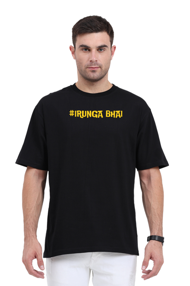 Irunga bhai Unisex Oversized Classic T-Shirt- Black & Navy