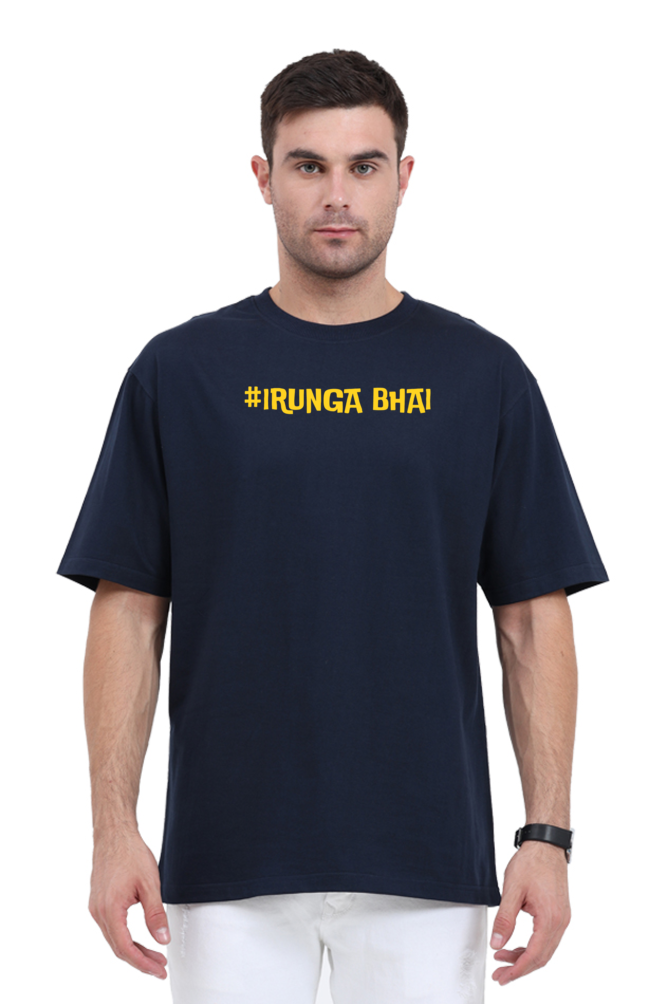 Irunga bhai Unisex Oversized Classic T-Shirt- Black & Navy