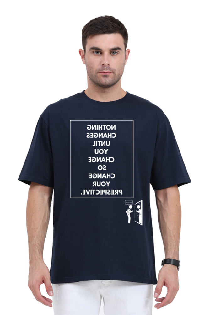 Change Unisex Oversized Standard T-Shirt- Black & Navy