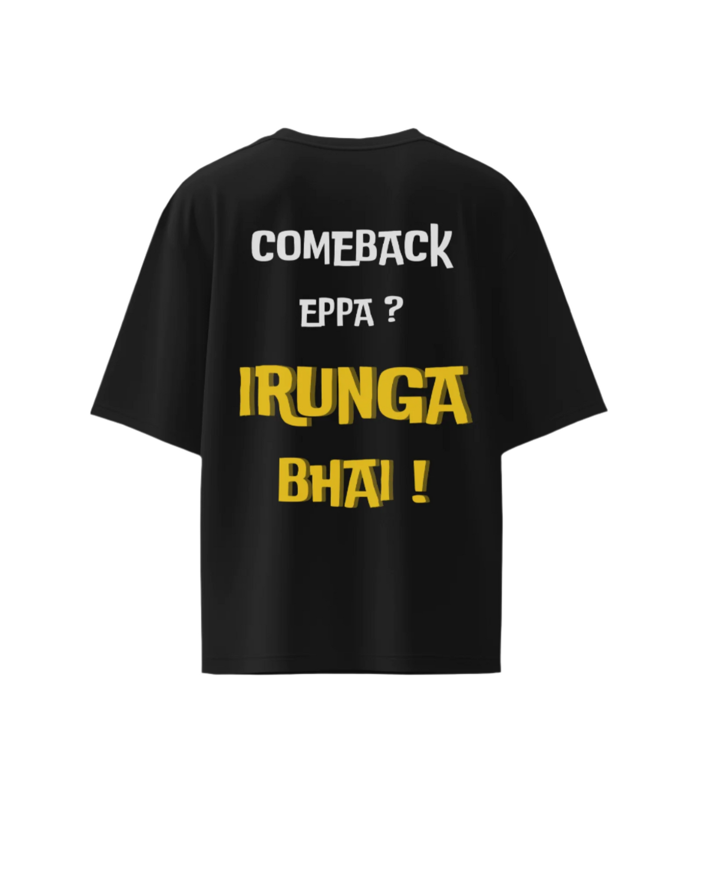 Irunga bhai Unisex Oversized Classic T-Shirt- Black & Navy