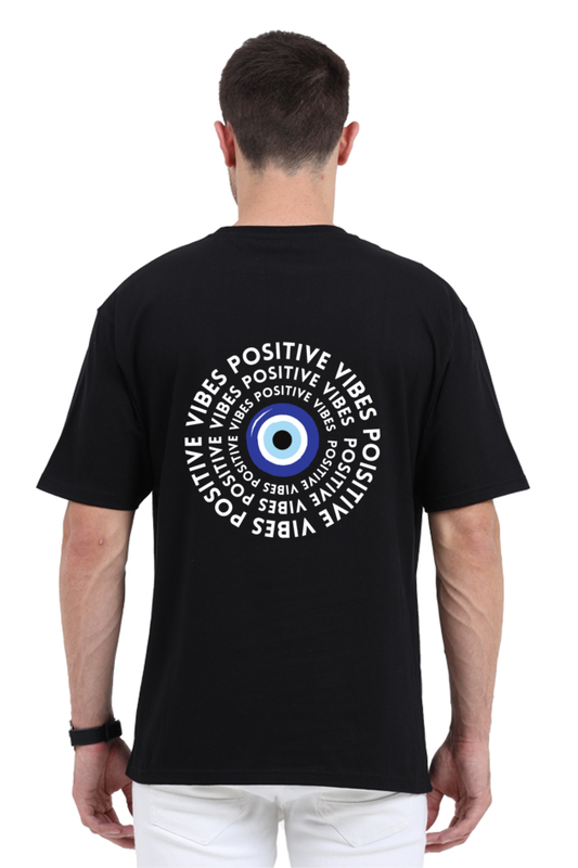 Positive vibes Unisex Oversized Standard T-Shirt- Black